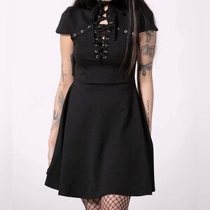 Killstar NWT Tied Up Goth Bondage Skater Dress